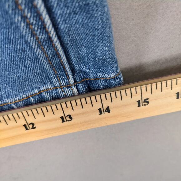 Vintage 90s State of the Art Women's 14 Jean Shorts High Rise Waist Buckle Belt - Picture 10 of 10